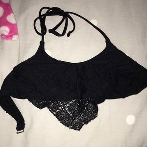 Simple black bathing suit top